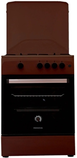1. Газовая плита  RENOVA SG6G-BR крышка корич.