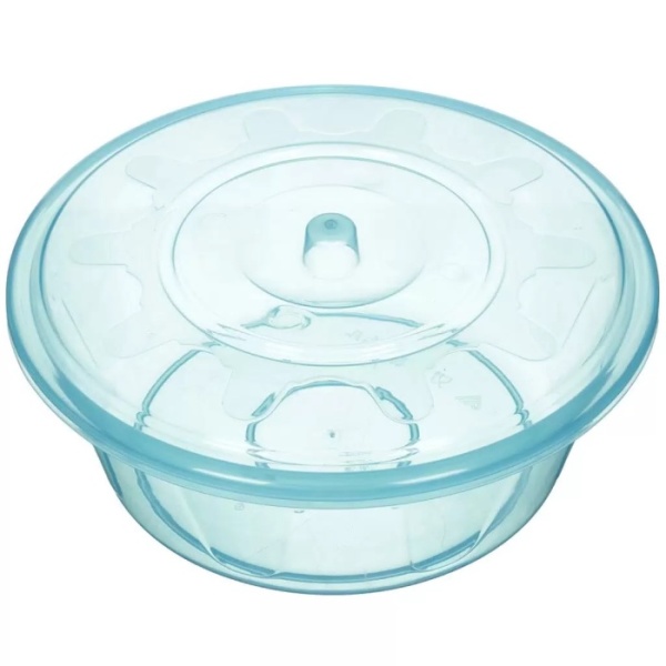 Таз пластмассовый 6,0 л.Хозяюшка с крышкой М1279