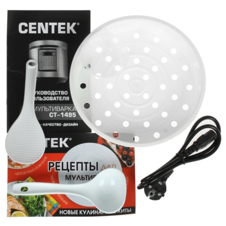 4. Мультиварка Centek CT-1495 black (ЗОЛОТО)  5.0л, 42 программы + Мультишеф