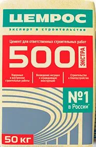 Цемент М500 50кг "ЦЕМРОС" 42.5 «МИХАЙЛОВЦЕМЕНТ»